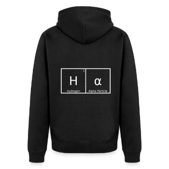Ha Nom Prénom Chimie Éléments du tableau périodique - Veste à capuche bio Premium Unisexe - noir - Dos - Nico (187cm)