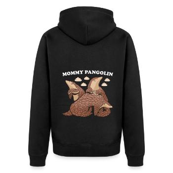 Maman Pangolin - Veste à capuche bio Premium Unisexe - noir - Dos - Nico (187cm)
