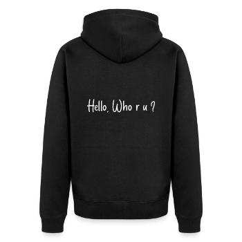 Funny Sayings and Sarcastic, Joke, Funny - Veste à capuche bio Premium Unisexe - noir - Dos - Nico (187cm)
