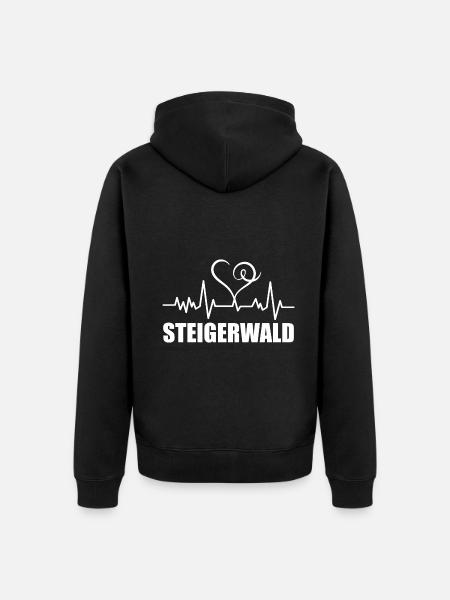Heartbeat Steigerwald - Unisex Premium Bio Zip Hoodie - Schwarz