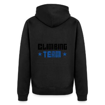 Climbing Team - Unisex Premium Bio Zip Hoodie - Schwarz - Hinten - Nico (187cm)