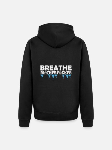 Ice Bath Challenage Pain Relief - Unisex Premium Organic Zip Hoodie - black