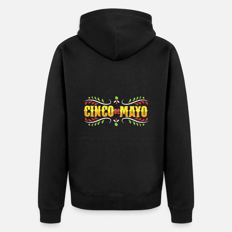 Drôle Cinco De Mayo Mexique - Veste à capuche bio Premium Unisexe - noir