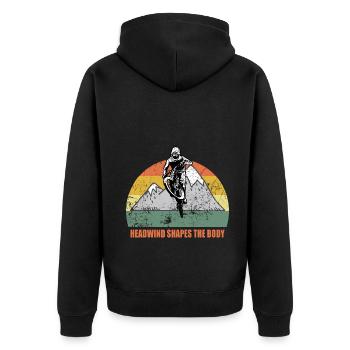 Vélo de montagne Cyclisme Cyclisme Cyclisme - Veste à capuche bio Premium Unisexe - noir - Dos - Nico (187cm)