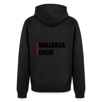 Mallorca Crew - Unisex Premium Bio Zip Hoodie - Schwarz - Hinten - Nico (187cm)