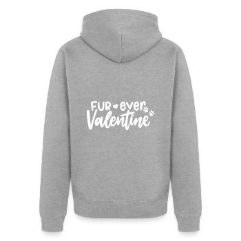 14 février Saint-Valentin cadeau propriétaires de chiens - Veste à capuche bio Premium Unisexe - gris chiné - Dos - Nico (187cm)