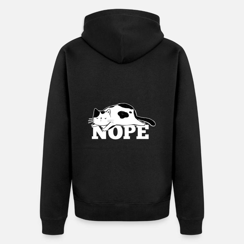 Chat Nope - Veste à capuche bio Premium Unisexe - noir