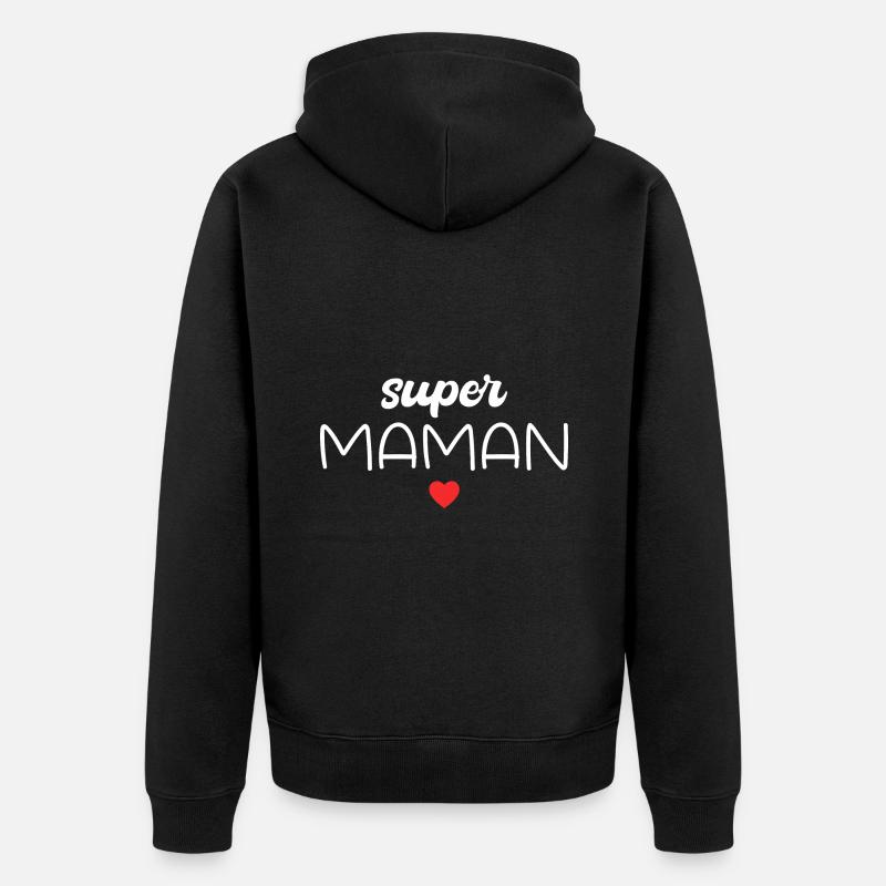 Super Maman - Veste à capuche bio Premium Unisexe - noir