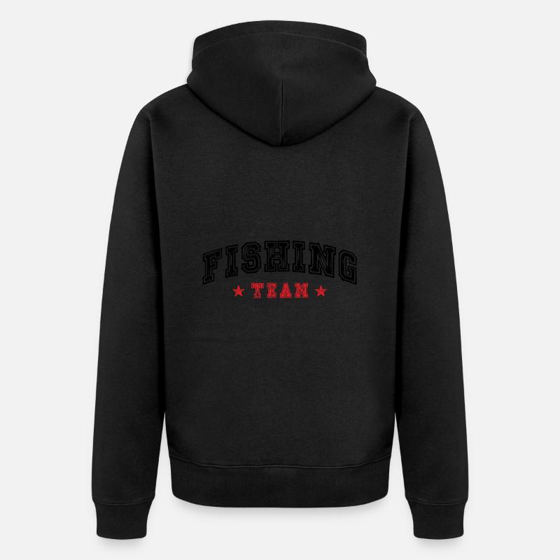 Équipe de pêche - Veste à capuche bio Premium Unisexe - noir