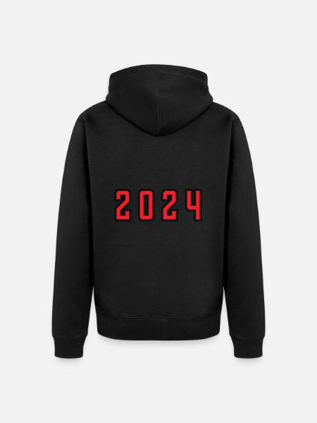 Anniversaire 2024 - Veste à capuche bio Premium Unisexe - noir