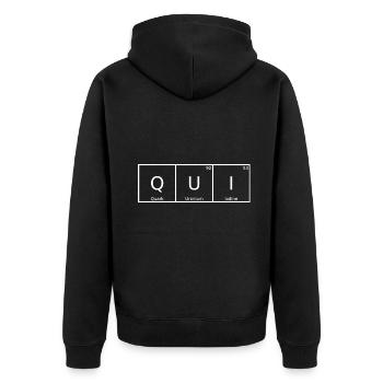 Qui Name First Name Chemistry Periodic Table Elements - Unisex Premium Organic Zip Hoodie - black - Back - Nico (187cm)