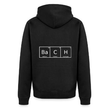 Nom de Bach Prénom Chimie Éléments du tableau périodique - Veste à capuche bio Premium Unisexe - noir - Dos - Nico (187cm)