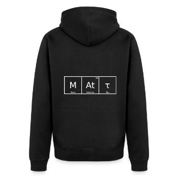 Matt Name First Name Chemistry Periodic Table Elements - Unisex Premium Organic Zip Hoodie - black - Back - Nico (187cm)