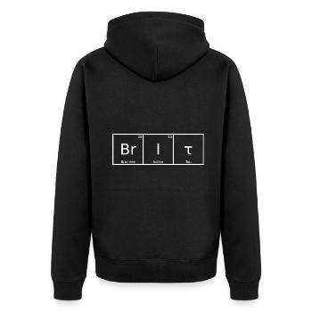 Brit Name Prénom Chimie Éléments du tableau périodique - Veste à capuche bio Premium Unisexe - noir - Dos - Nico (187cm)