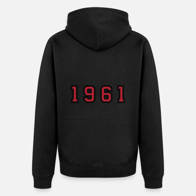 Numéro de l’année 1961 - Veste à capuche bio Premium Unisexe - noir