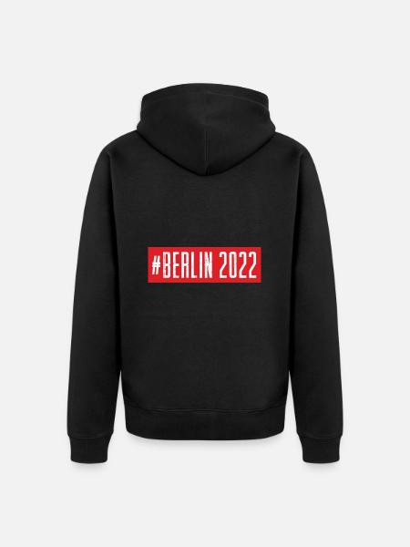 Berlin 2022 - Unisex Premium Bio Zip Hoodie - Schwarz