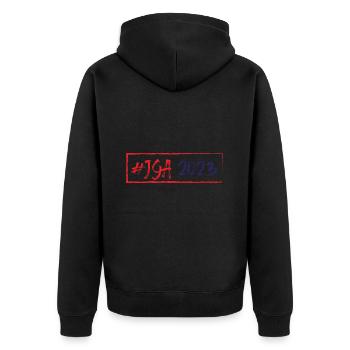 Jga 2023 Junggesellenabschied - Unisex Premium Bio Zip Hoodie - Schwarz - Hinten - Nico (187cm)