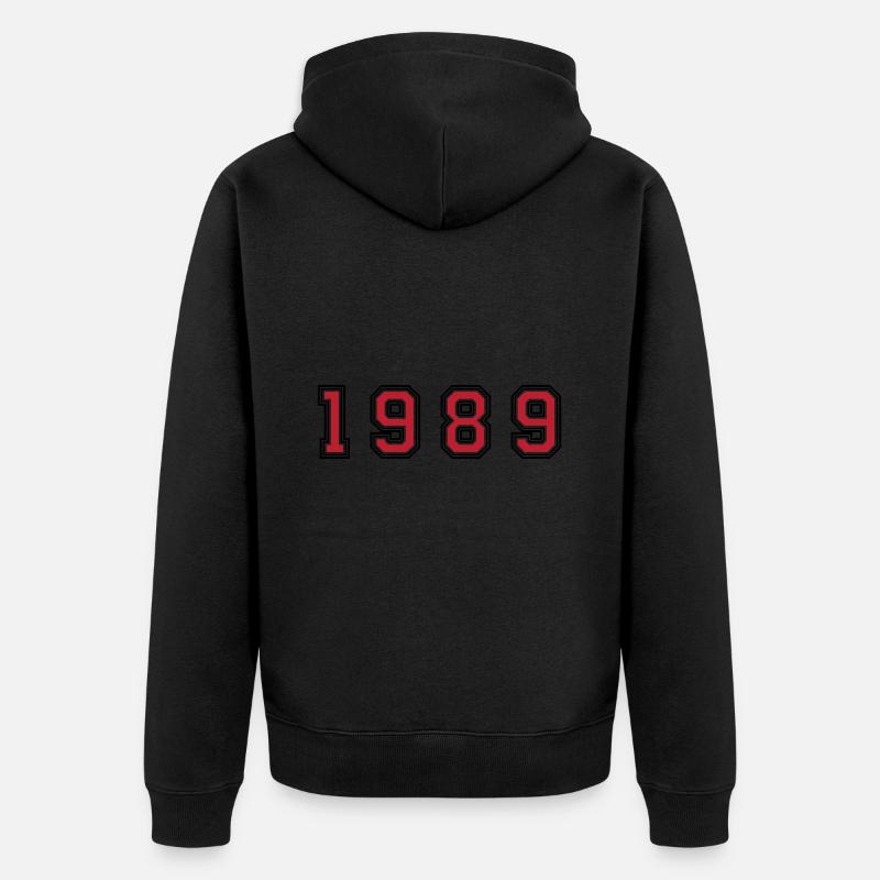 Numéro de l’année 1989 - Veste à capuche bio Premium Unisexe - noir