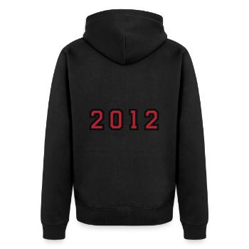Numéro de l’année 2012 - Veste à capuche bio Premium Unisexe - noir - Dos - Nico (187cm)
