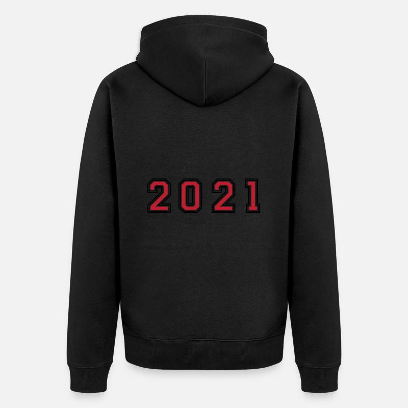 Numéro de l’année 2021 - Veste à capuche bio Premium Unisexe - noir
