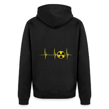 Radiologie Herzschlag EKG Puls Nuklear Röntgenstra - Unisex Premium Bio Zip Hoodie - Schwarz - Hinten - Nico (187cm)