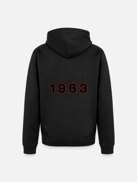 Numéro de l’année 1963 - Veste à capuche bio Premium Unisexe - noir