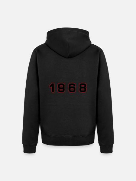 Numéro de l’année 1968 - Veste à capuche bio Premium Unisexe - noir