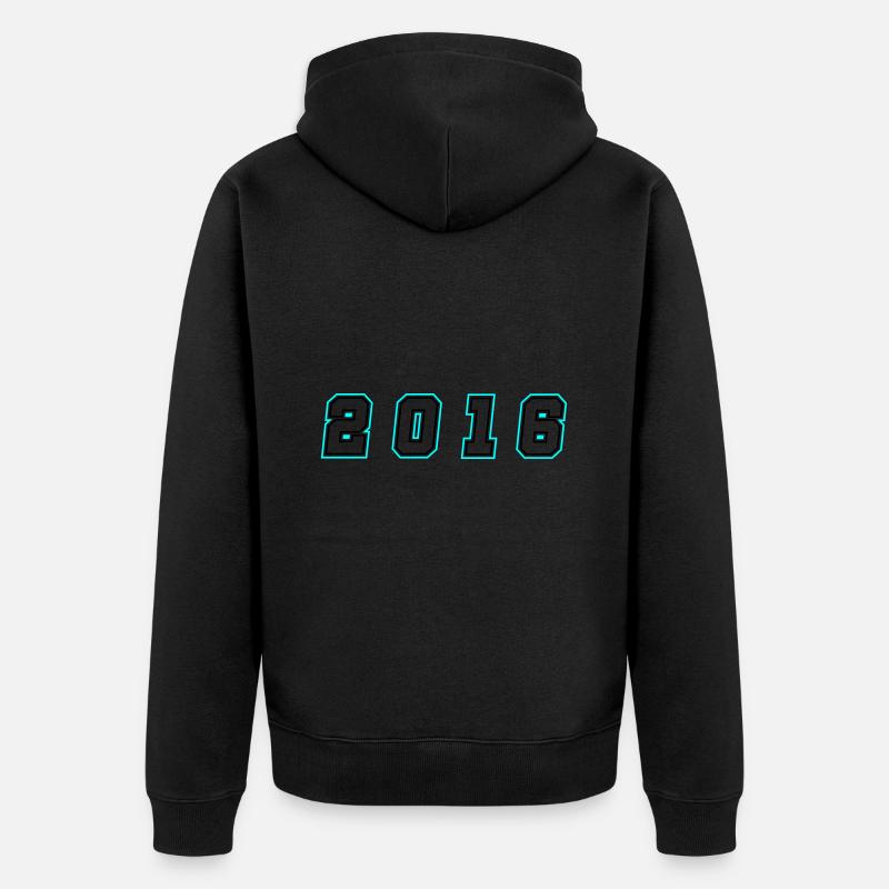 Numéro de l’année 2016 - Veste à capuche bio Premium Unisexe - noir