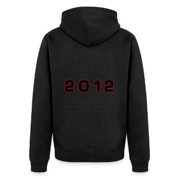 Numéro de l’année 2012 - Veste à capuche bio Premium Unisexe - noir - Dos - Nico (187cm)