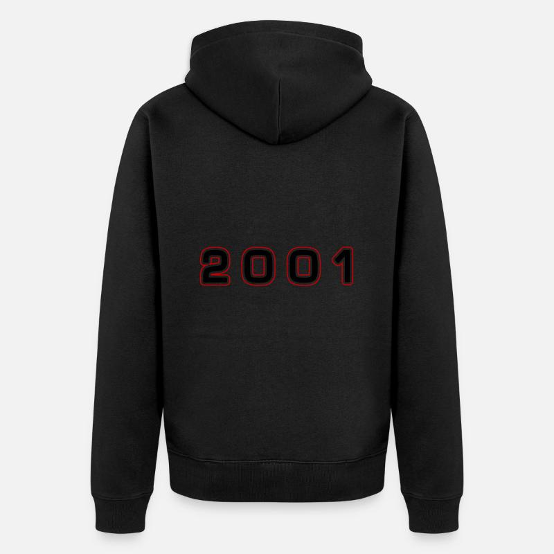 Numéro de l’année 2001 - Veste à capuche bio Premium Unisexe - noir