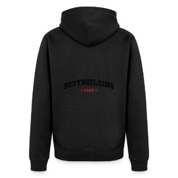Équipe de musculation - Veste à capuche bio Premium Unisexe - noir - Dos - Nico (187cm)