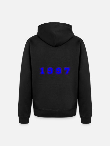 1997 Year Number - Unisex Premium Organic Zip Hoodie - black