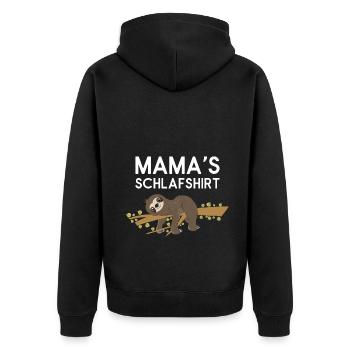 Sloth Faulenzer Süßes Faultier Geschenk - Unisex Premium Bio Zip Hoodie - Schwarz - Hinten - Nico (187cm)