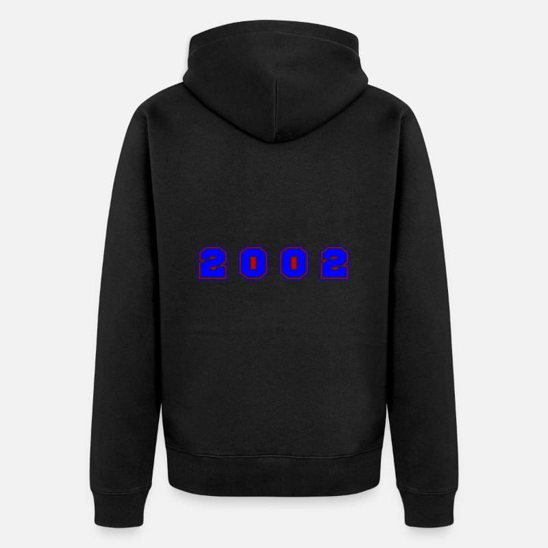 Numéro de l’année 2002 - Veste à capuche bio Premium Unisexe - noir