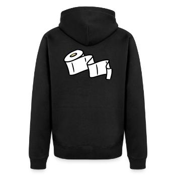 Toilet paper papier papier toilette - Veste à capuche bio Premium Unisexe - noir - Dos - Nico (187cm)