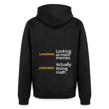 Math gift nerd teacher math teacher math - Unisex Premium Organic Zip Hoodie - black - Back - Nico (187cm)