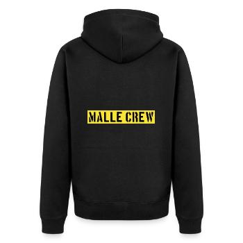 Malle Crew - Unisex Premium Organic Zip Hoodie - black - Back - Nico (187cm)