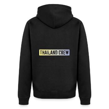 Thailand Crew - Unisex Premium Bio Zip Hoodie - Schwarz - Hinten - Nico (187cm)