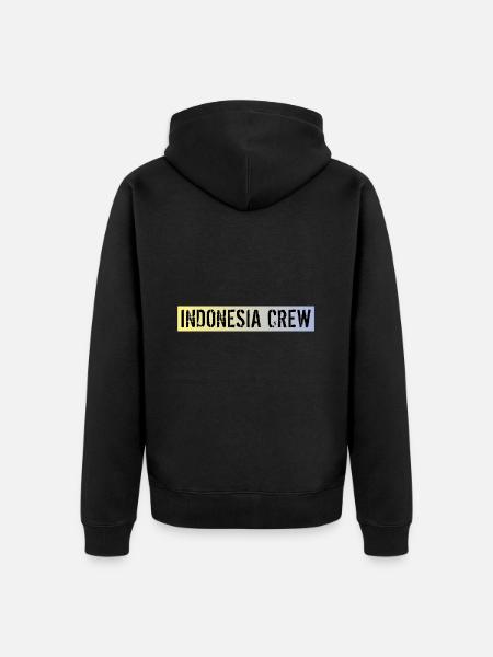 Indonesia Crew - Unisex Premium Organic Zip Hoodie - black