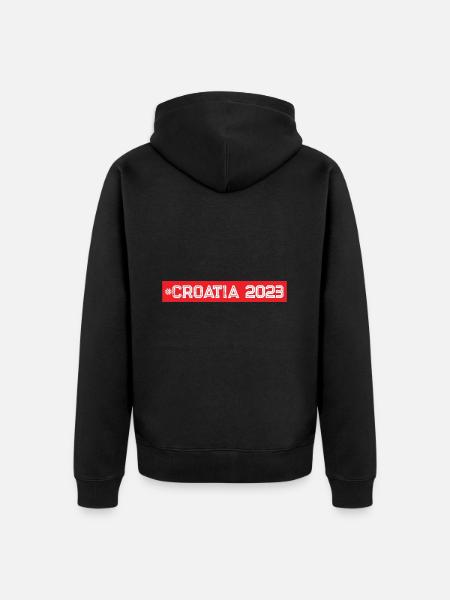 Croatia 2023 - Unisex Premium Organic Zip Hoodie - black
