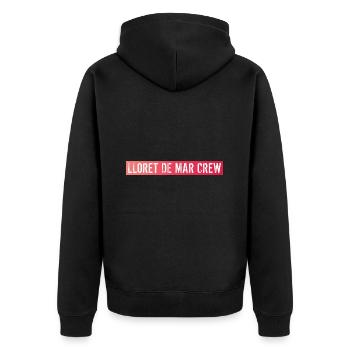 Lloret De Mar Crew - Unisex Premium Organic Zip Hoodie - black - Back - Nico (187cm)
