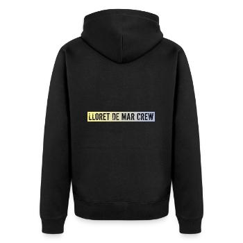 Lloret De Mar Crew - Unisex Premium Organic Zip Hoodie - black - Back - Nico (187cm)