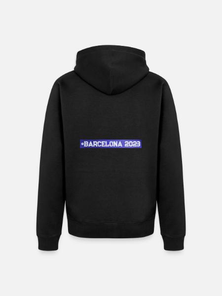 Barcelona 2023 - Unisex Premium Bio Zip Hoodie - Schwarz