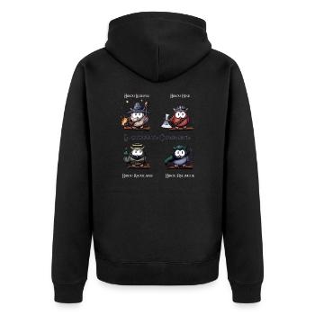 La Chouette Compagnie - Veste à capuche bio Premium Unisexe - noir - Dos - Nico (187cm)