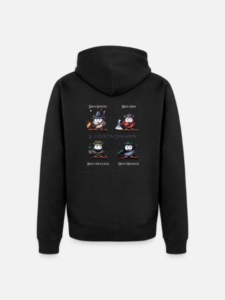La Chouette Compagnie - Veste à capuche bio Premium Unisexe - noir