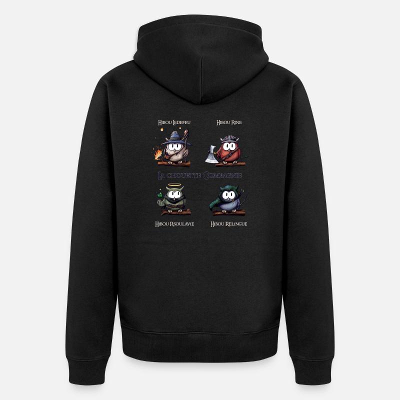 La Chouette Compagnie - Veste à capuche bio Premium Unisexe - noir