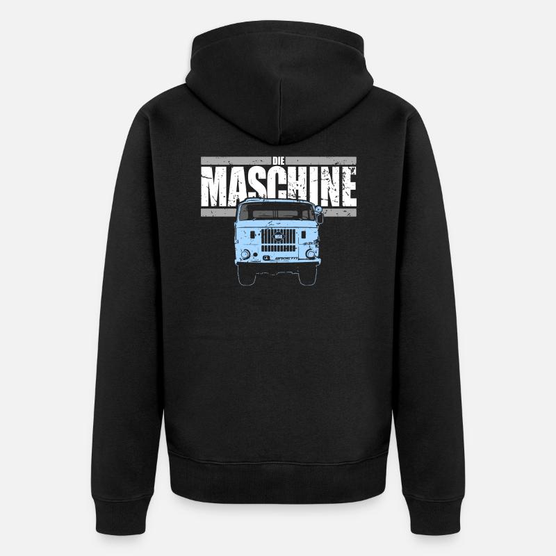 W50 - La machine - Veste à capuche bio Premium Unisexe - noir