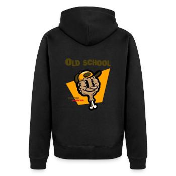 Classic Car Lovers i love my car - Unisex Premium Bio Zip Hoodie - Schwarz - Hinten - Nico (187cm)
