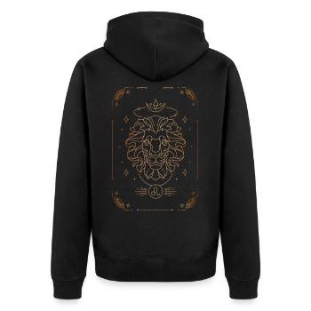Signe du Lion : Constellation du zodiaque - Veste à capuche bio Premium Unisexe - noir - Dos - Nico (187cm)