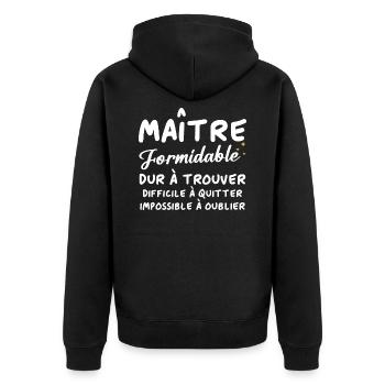 Maître formidable - Veste à capuche bio Premium Unisexe - noir - Dos - Nico (187cm)
